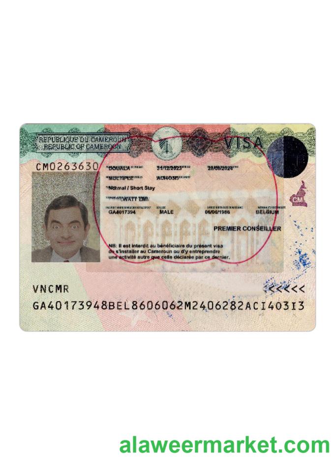 Cameroon travel visa version 2